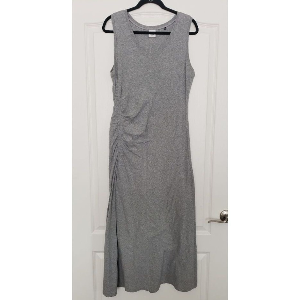 CAbi Sleeveless‎ Gray Maxi Dress Sz M Beachy Casual Vacation Resort Neutral